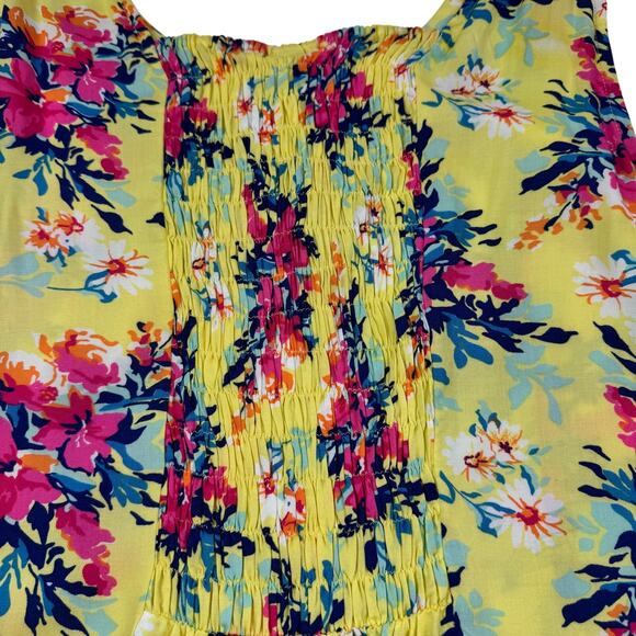 Koret 100% Rayon Feminine Floral Button Down Maxi Sundress Women's Size XL - Picture 4 of 8